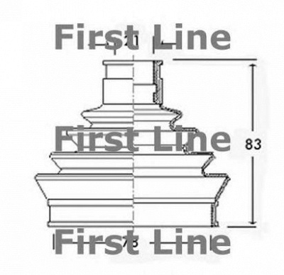 FIRST LINE fcb2273 -  Пыльник, приводной вал